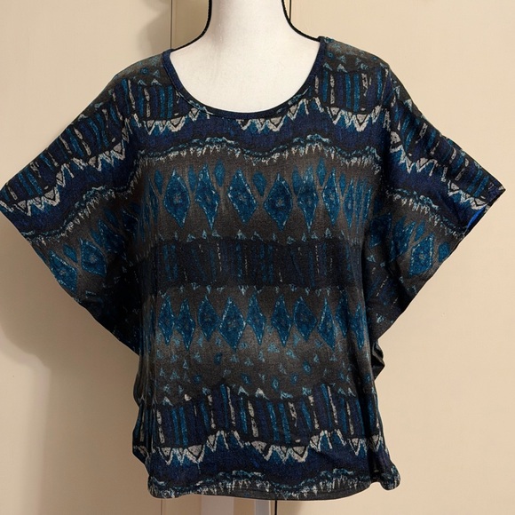 Carole Little Tops - Butterfly Top Carole Little (L) Turquoise & Brown